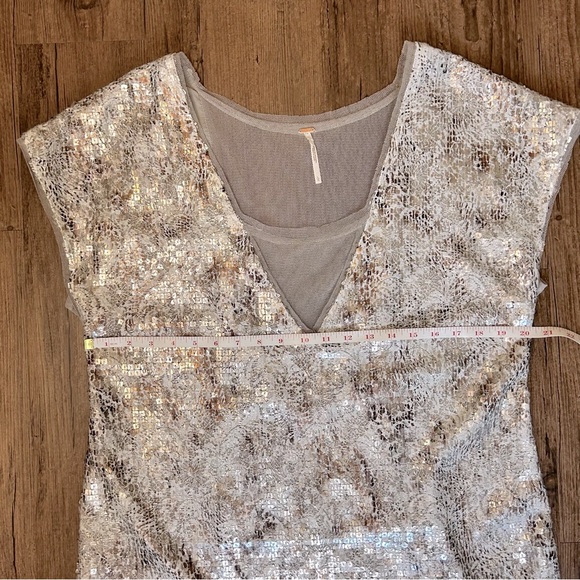 Free People Midnight Dreamer Sequin Mesh Mini Dress - Picture 9 of 11